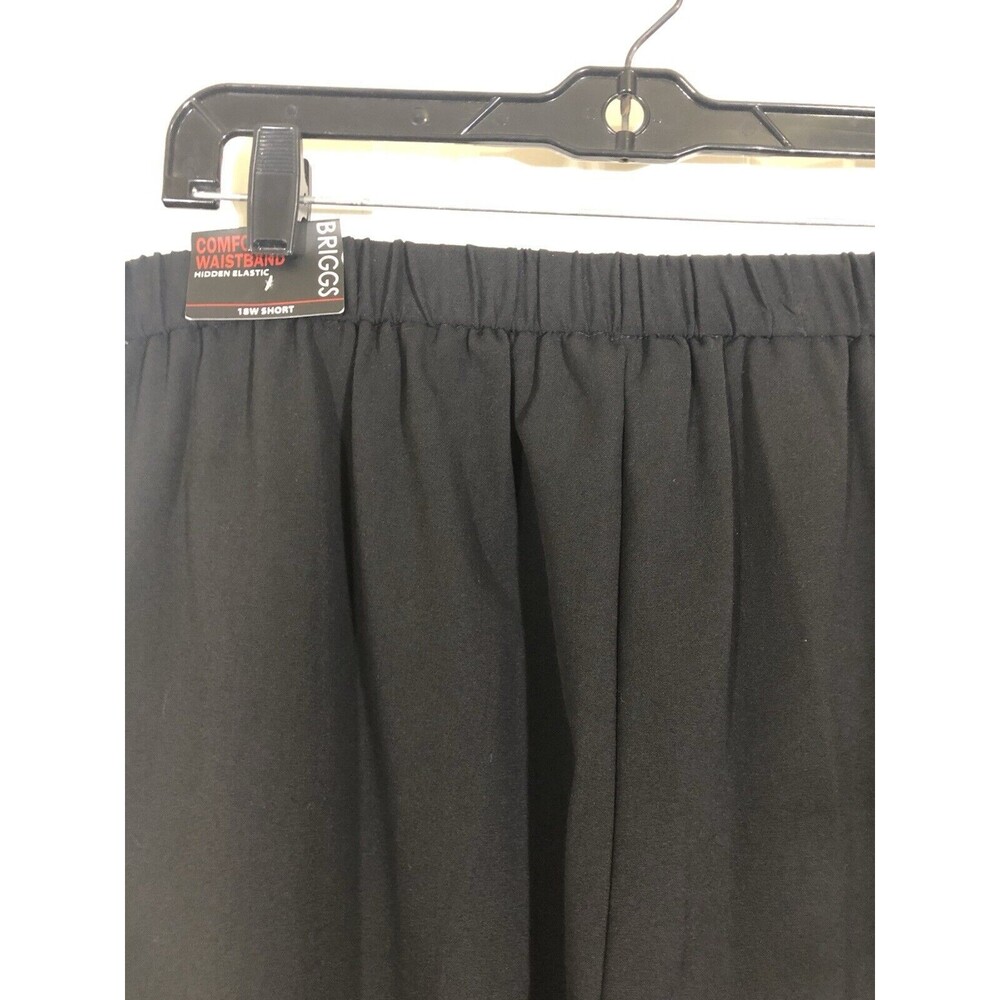 NWT Briggs Black Dress Pants S 14 Knit Strech Elastic Waist Straight Leg - Picture 2 of 15